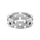 Unazë Daniel Wellington Charming 3-Link Steel Ring DW0040102, unisex, e argjendtë