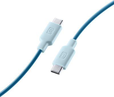 Kabllo USB Cellularline Style Color Data, USB-C në USB-C, 1m, blu