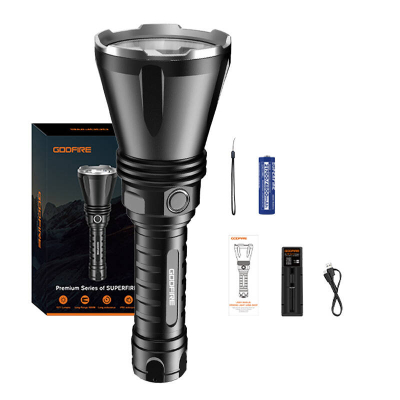 Dritë dore Superfire Godfire TF01, 4800 mAh, rreze 1000 m, e zezë