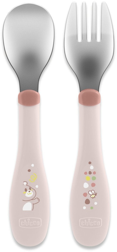 Set takëmesh inox Chicco për kalamaj 18m+, rozë