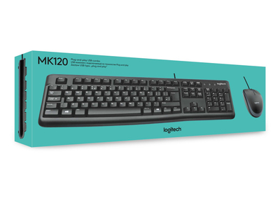 Set tastjere dhe maus Logitech Desktop MK120, USB, i zi