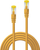 Kabllo rrjeti LINDY 47661, RJ45 S/FTP, 0.5m, e verdhë