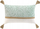 Jastëk dekor me pompone Foliage Patterns, 30x50cm, jeshile sage