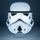 Dritë dekorative Star Wars Stormtrooper Mask, 22 cm, me USB edhe bateri, e bardhë