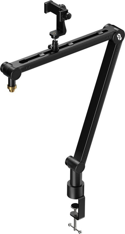 Krah tavoline për mikrofon Mozos SB43, rreze 95 cm, kapëse 7 cm, i zi