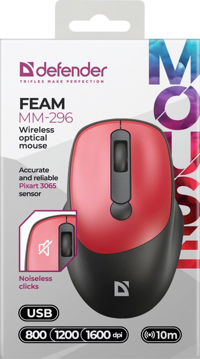 Maus Defender 52299, me kabllo, optik, i zi