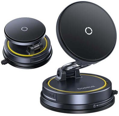 Mbajtëse magnetike makine Baseus PrimeTrip VC2 Flex Pro, karikim me valë 15W, rrotullim 360°, e zezë