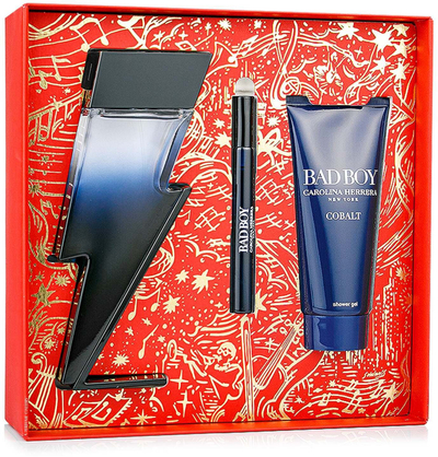 Set dhuratë parfumi Carolina Herrera Bad Boy Cobalt Eau de Parfum për meshkuj