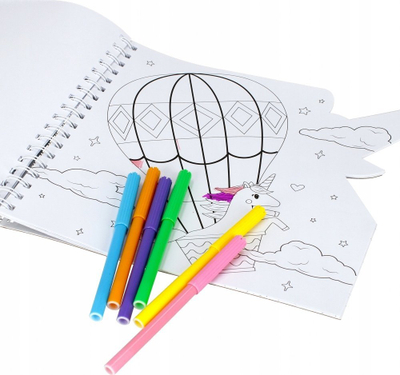Set kreativ Unicorn STARPAK 497702, me ngjitëse dhe shabllone, shumëngjyrësh