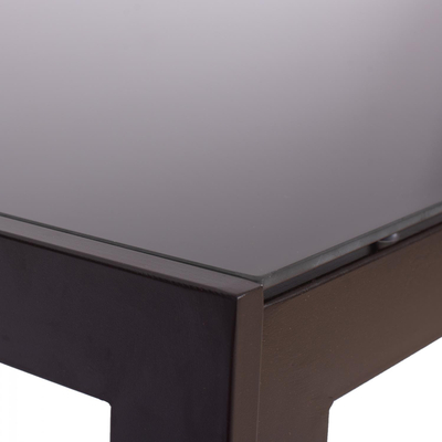 Tavolinë metalike + xham 150×90×75 cm,"HM5767.02", kaftë