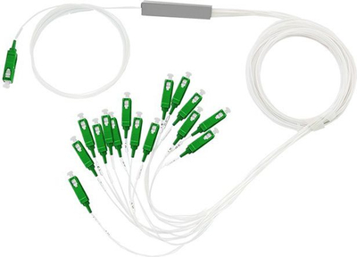 Оптички сплитер Qoltec 54208, 1x16, G.657A, SC/APC SC/APC, single mode