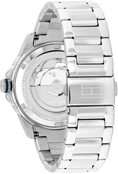 Orë për meshkuj Tommy Hilfiger Lars Automatic 1710695, e argjendtë