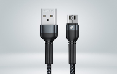 Kabllo USB në Micro USB Remax Jany Alloy, 1 metër, 2.4A, e zezë