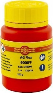 Pastë fluksi saldimi Castolin AG Flux 6000FP, 200g, për çelik dhe inoks, e kuqe
