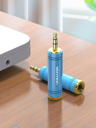 Adapter audio Vention, 3.5mm mashkull në 6.3mm femër, blu