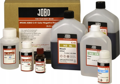 Set kimikatesh JOBO C-41 Color Negative, 2.5L, për zhvillim filmi, me ngjyra