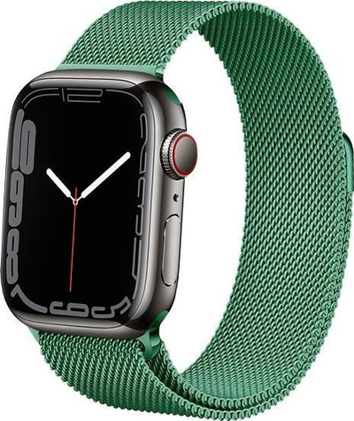Rrip ore Crong Milano Steel, çelik inox, Apple Watch 38/40/41 mm, i gjelbër