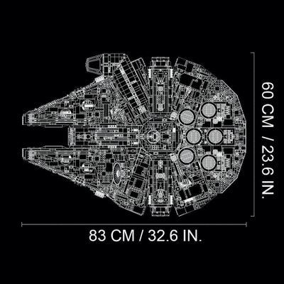 Коцки за градење Lego Star Wars: Millennium Falcon, 7541 елементи
