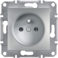 Prizë murale Schneider Electric Asfora EPH2800161, 16A 250V, e vetme, alumini antracit