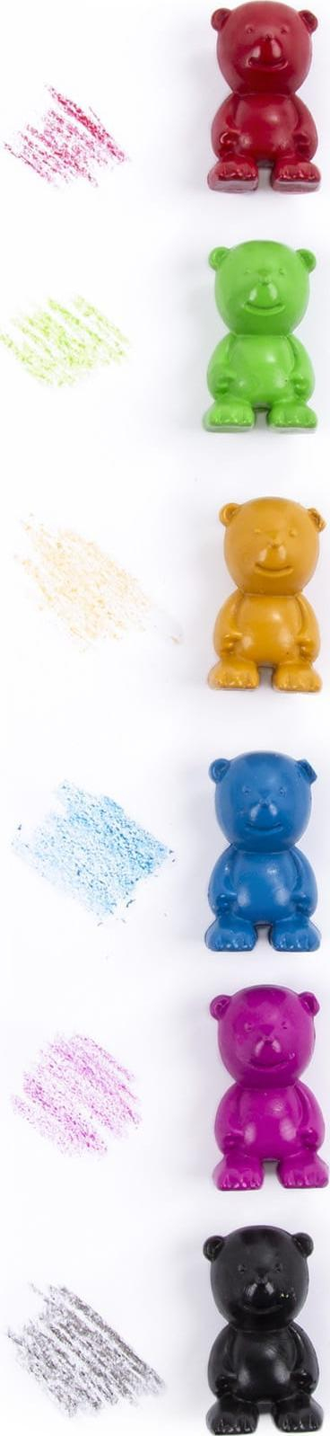 Ngjyra dylli Derform Kidea Bear, set 6 ngjyrash, për fëmijë, shumëngjyrëshe
