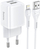 Karikues muri Hoco N8, USB me kabllo Lightning, 1A, i bardhë