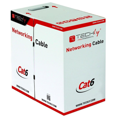 Kabllo rrjeti Techly 022823, UTP Cat6, 305m, gri