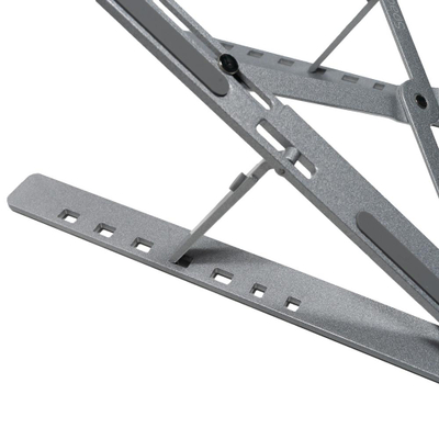 Mbajtëse laptopi Spacer 15.6", alumini, e palosshme dhe e rregullueshme, gri