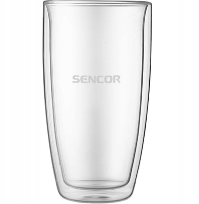 Set gotash latte Sencor SGX 002, 380 ml, qelq borosilikat, transparente