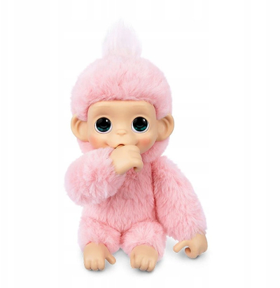 Lodër interaktive Little Live Pets Mini Monkey Luna Lemon, majmun bebe, rozë