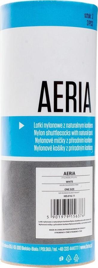 Federbardha badminton Hi-Tec Aeria Nylon, tapë natyrale, set 3 copë, e bardhë