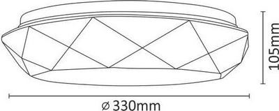 Plafonier tavani Sanico Galaxy 308535, LED 17W, 4000K, e bardhë