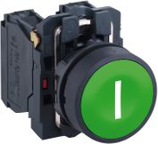 Buton kontrolli Schneider Electric, 22mm, i gjelbër