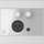 Panel muri për audio Audac WP205/W, hyrje XLR MIC dhe LINE, i bardhë