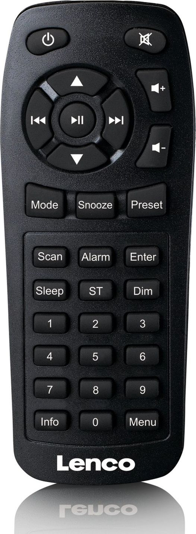 Radio tavoline Lenco DAR-030, DAB+ FM, Bluetooth 5.0, e zezë