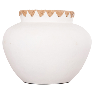 Vazo dekorative Renton L Φ32x26,5Hcm (HM4371), bardhë
