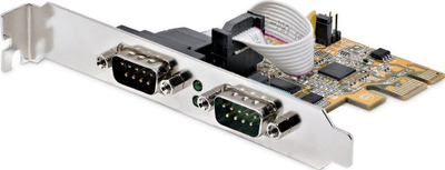 Kartë PCIe seriale StarTech.com PEX2S1050, 2 porta RS232, profil i ulët edhe i plotë