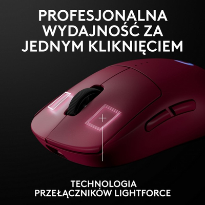 Maus gaming Logitech G Pro 2 Lightspeed, wireless, HERO 2, rozë