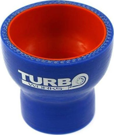 Reduktor i drejtë silikoni TurboWorks PRO, 57-76mm, blu