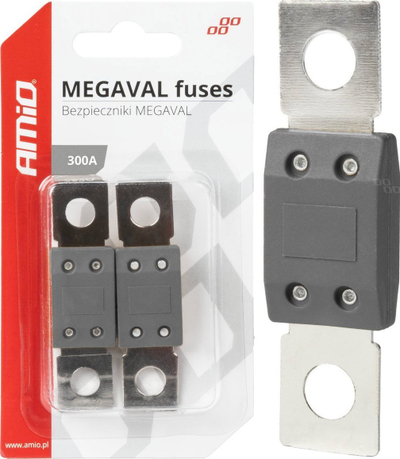 Siguresë automobilistike AMiO 03470 MEGAVAL, 300A, set 2 copë, gri