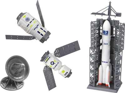 Set lodrash kozmike Space Mission Rocket Spaceship, 8 pjesë, me raketë edhe astronaut