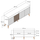 Kabinet TV Kalune Design Milan, 180cm, MDF, dru dhe i bardhë