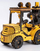 Lodër model forklift druri ROKR, set ndërtimi 3D, 21cm, verdhë e zezë