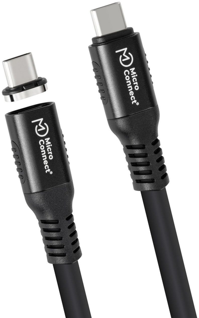Кабел USB C Microconnect MC LS USB4CC2.0, 240W, 4K 60Hz, сив