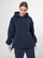 Bluzë me kapuç 4F H4Z22 BLD038, material teddy, prerje e lirshme, blu e errët