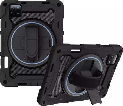 Këllëf tablet Tech-Protect Armored 360 me stand, për Xiaomi Pad 6 / 6 Pro, me xham mbrojtës, i zi