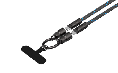 Kabllo karikimi Havit CB6340, USB C në USB C, 1.2m, 60W, zi me blu
