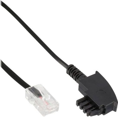 Kabllo telefoni InLine TAE F në RJ45 8P2C, 3m, i zi