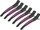 Kapsa flokësh Activeshop Hairdressing E-13, 11.5 cm, set 6 copë, ngjyra neon