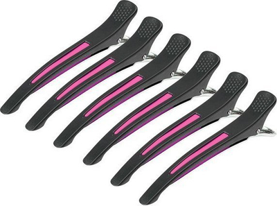 Kapsa flokësh Activeshop Hairdressing E-13, 11.5 cm, set 6 copë, ngjyra neon