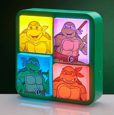 Lambë muri Teenage Mutant Ninja Turtles, 4 panele LED, shumëngjyrëshe, jeshile